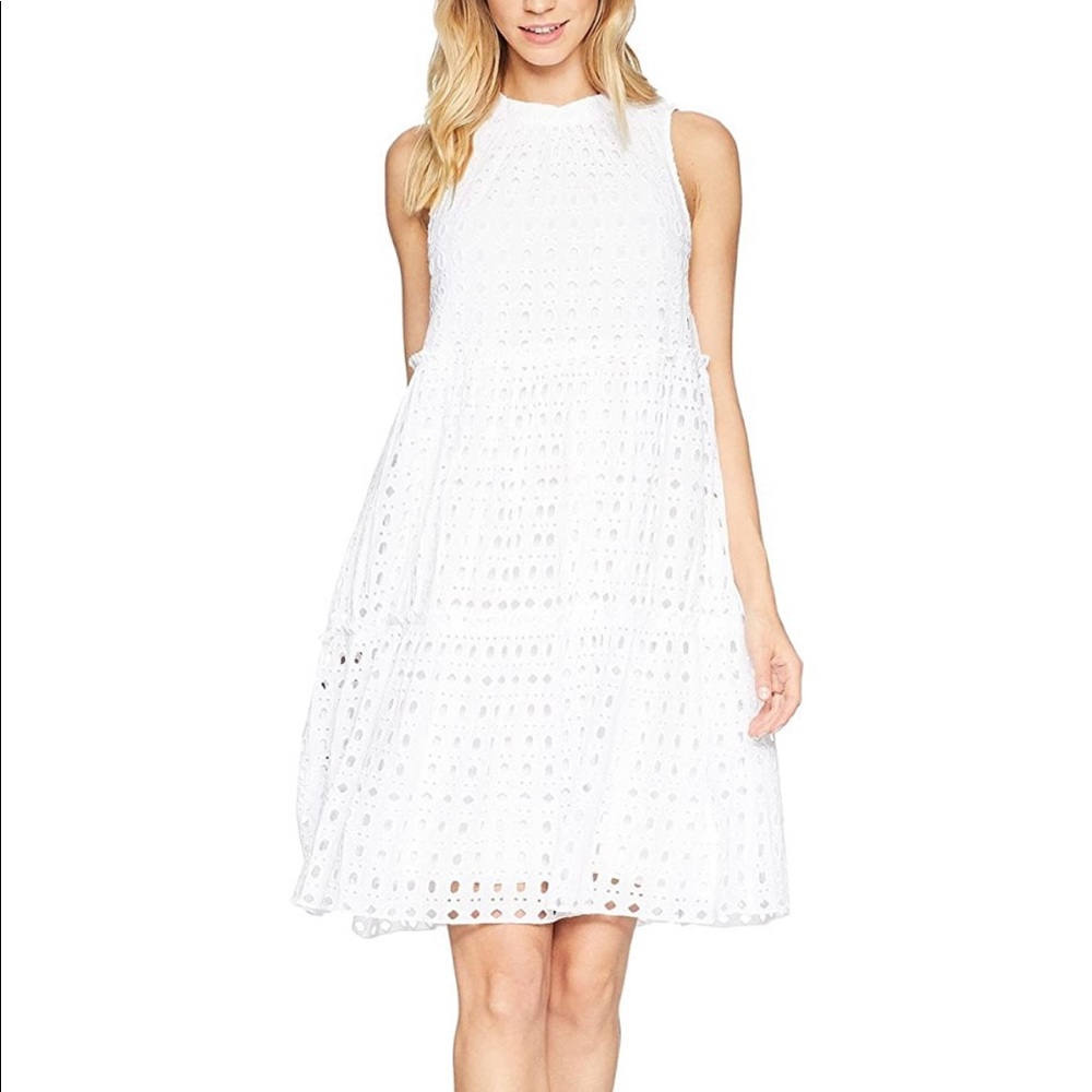 Lilly Pulitzer INDIRA Swing DRESS Resort SNOW White Eyelet